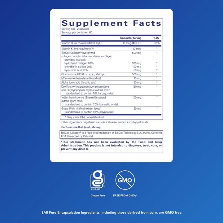 Pure Encapsulations DiscFlex For Spine and Joint Function Support 120 Capsules