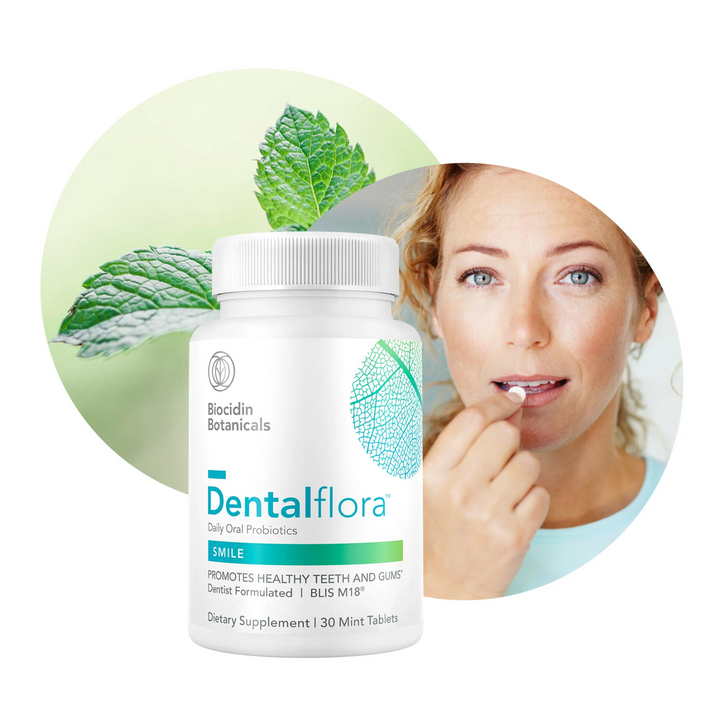 Biocidin Botanical Formulas Dentalflora Daily Oral Probiotic 30 Mint Capsules