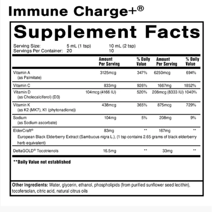 Quicksilver Scientific Immune Charge+ 100mL Supports Immune System Function
