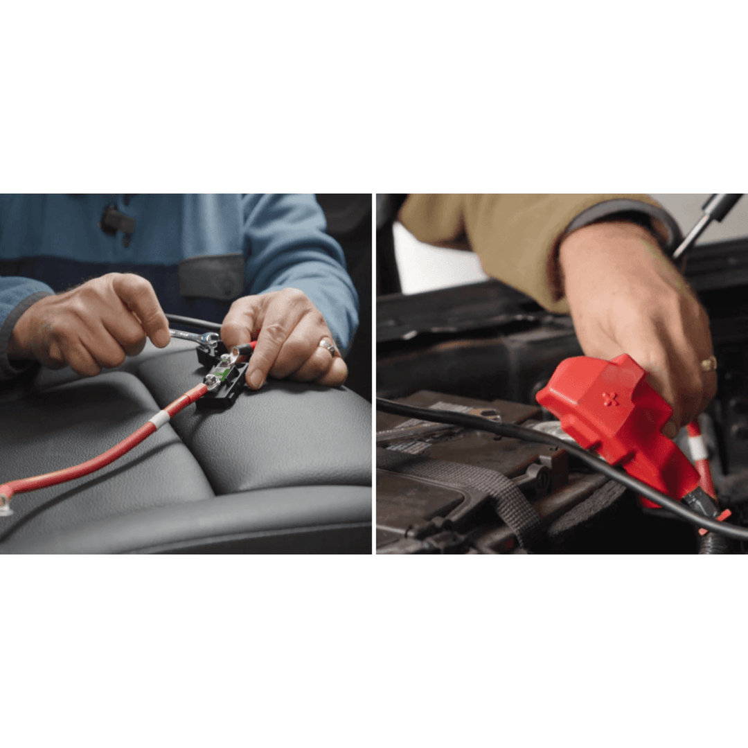 Hands connecting cables to the EcoFlow Delta Pro 3 Power Station + 800W Alternator Charger + Generator Adapter.