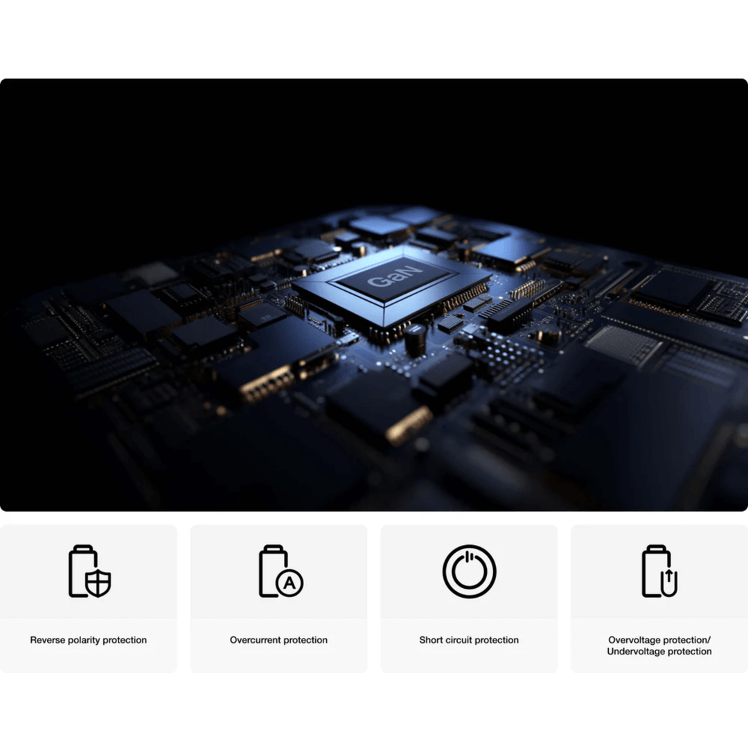 EcoFlow Delta Pro 3 Power Station + 800W Alternator Charger + Generator Adapter circuit board with protection features