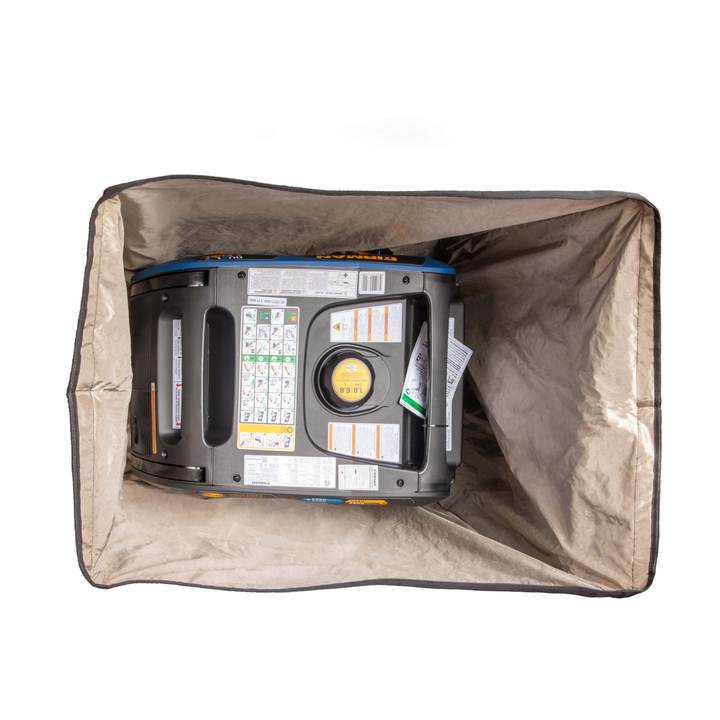 Faraday Generator Dry Bag Large Waterproof Anti Theft Signal Blocking with generator inside.