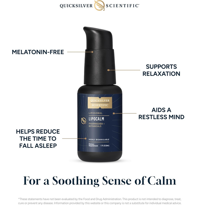 Quicksilver Scientific LipoCalm 50ml GABA Herbal Blend for Relaxation Support