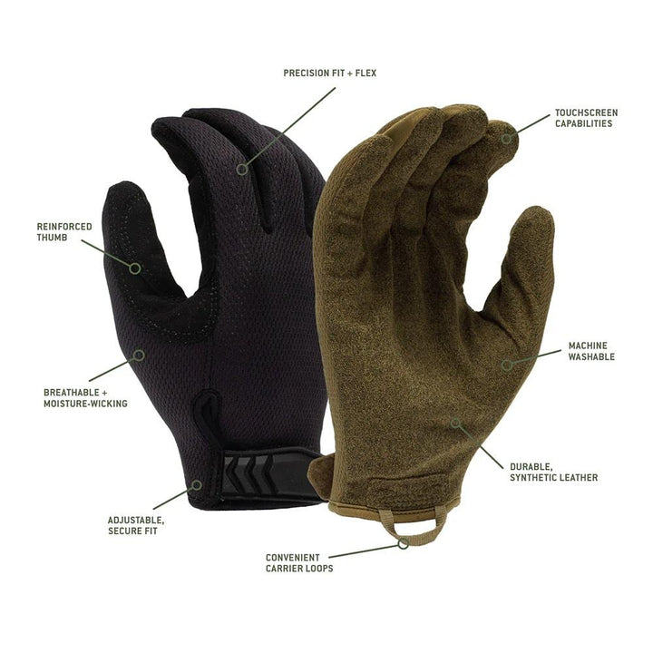 Pyramex Safety Venture Gear Gloves Medium Duty Adjustable Coyote Brown L Size