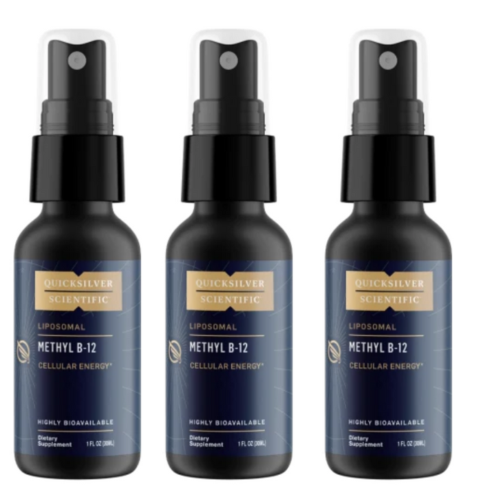 Quicksilver Scientific Methyl B12 Intraoral Liposomal 1000 mcg 3 pack bottles