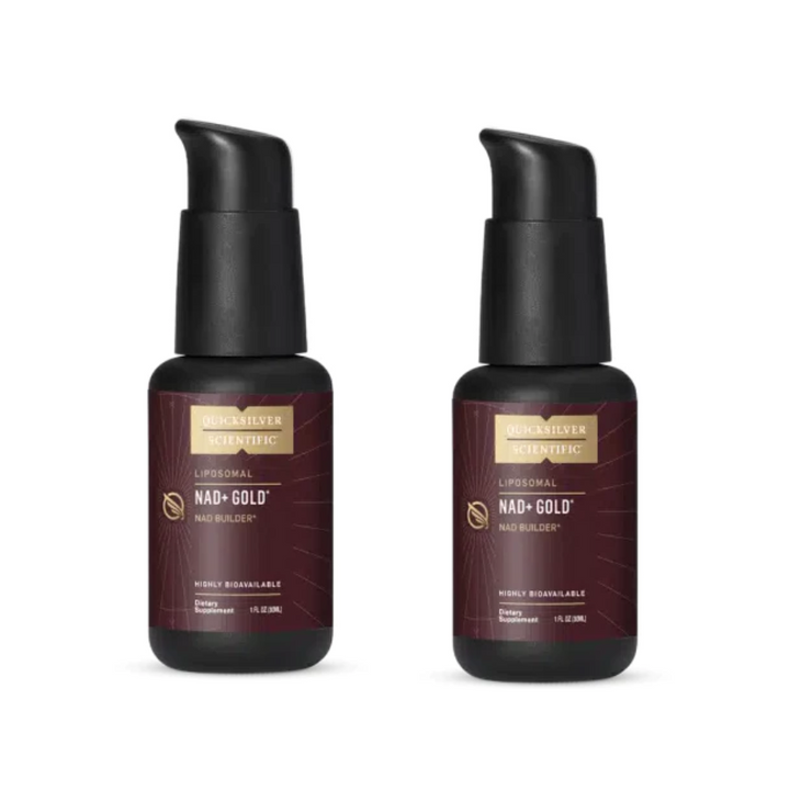 Quicksilver Scientific NAD+ Gold TMG 30ml, 2 pack bottles, age management elixir.