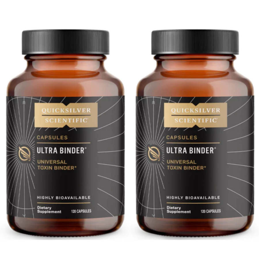 Quicksilver Scientific Ultra Binder Caps 120, detox supplement, 2-pack bottles.