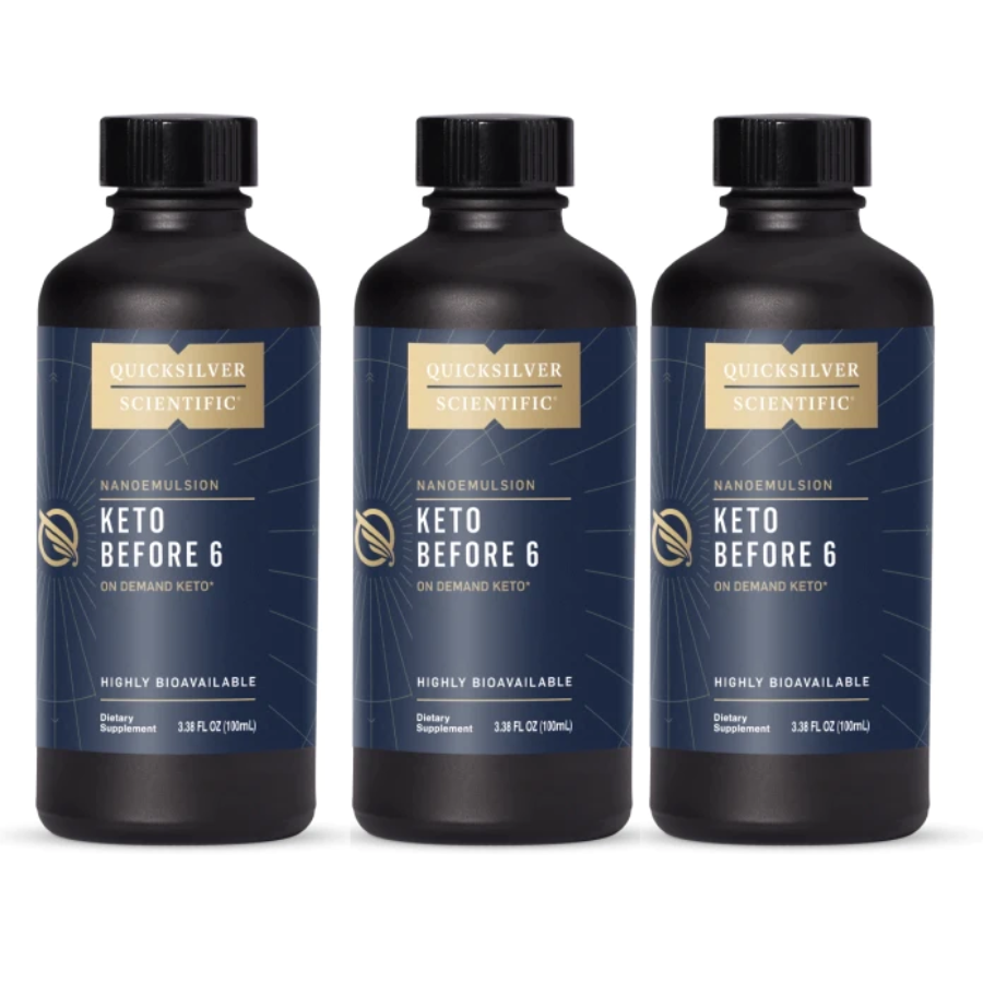 Keto Before 6 100ml Standard Keto Diet KETO 3 Pack by Quicksilver Scientific