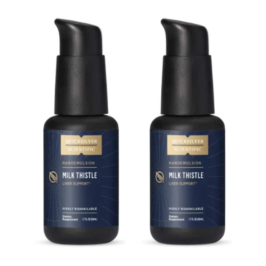 Quicksilver Scientific Nanoemulsified Milk Thistle 2 pack bottles.