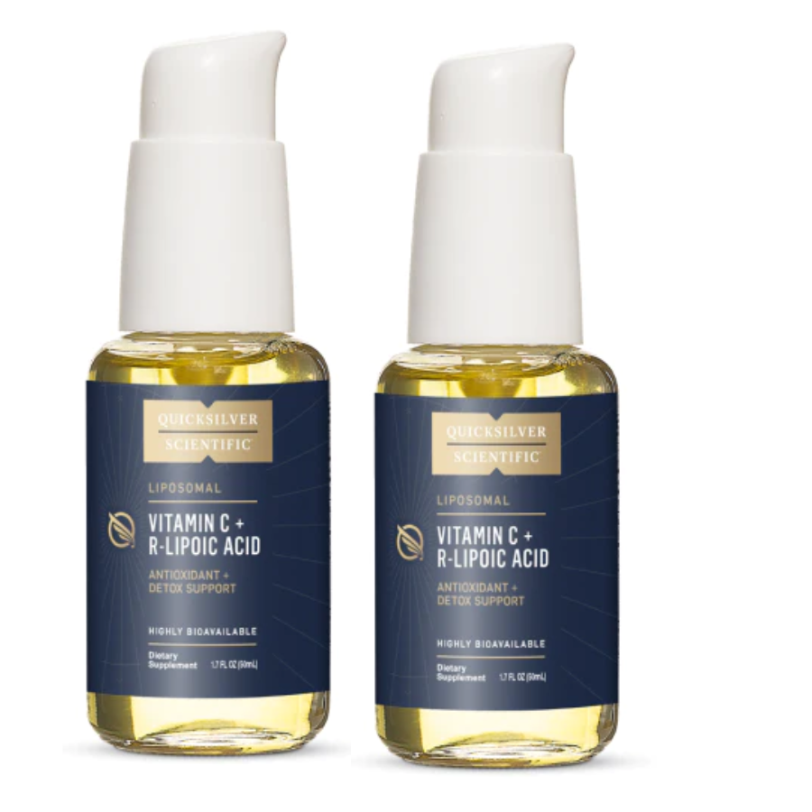 Quicksilver Scientific Vitamin C with R-Lipoic Acid 2-pack bottles