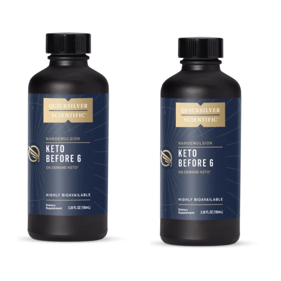 Quicksilver Scientific Keto Before 6™ 100ml Standard Keto Diet KETO 2 PACK bottles