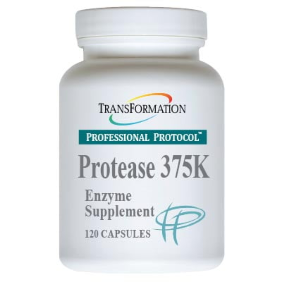 Transformation Enzymes Protease 375K Enzyme Supplement 120 Capsules for systemic balance and digestion.