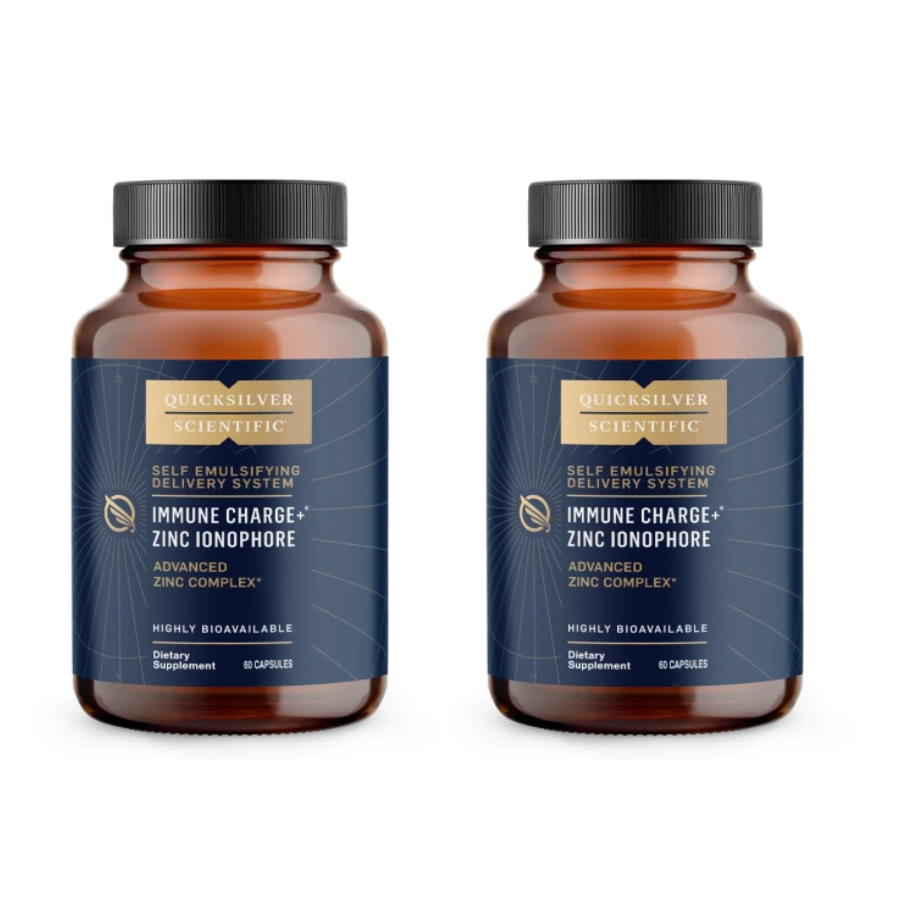 Quicksilver Scientific Immune Charge+ Zinc Ionophore 2-pack bottles
