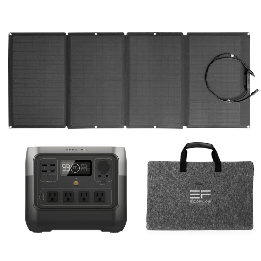 EcoFlow River 2 Pro 768Wh with Solar Panel 160W including power station and solar panels