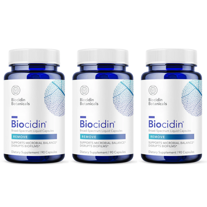 Biocidin Support Microbial Balance &amp; Gut Health Oil Formula 90 Caps 3 PACK