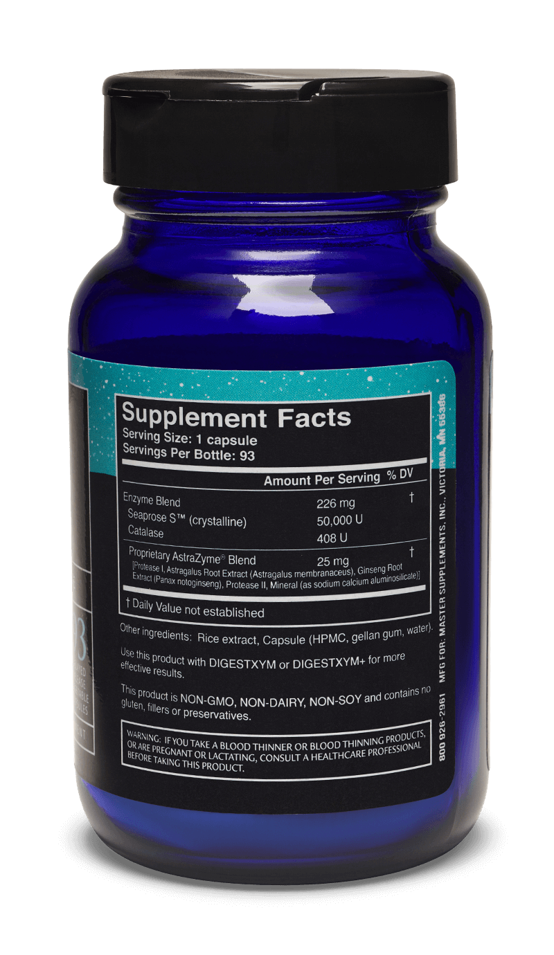 Master Supplements US Enzymes Seaxym 93 Capsules Supplement Facts and Serving Information
