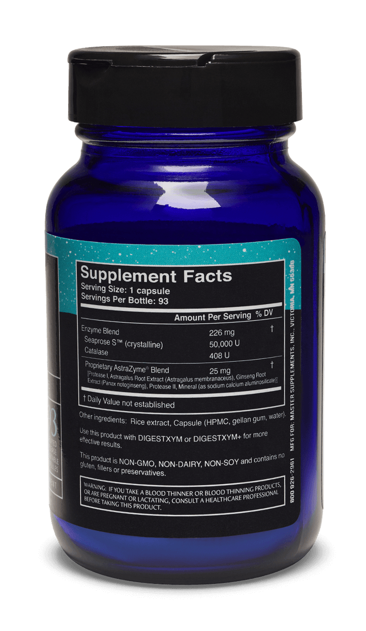 Master Supplements US Enzymes Seaxym 93 Capsules Supplement Facts and Serving Information