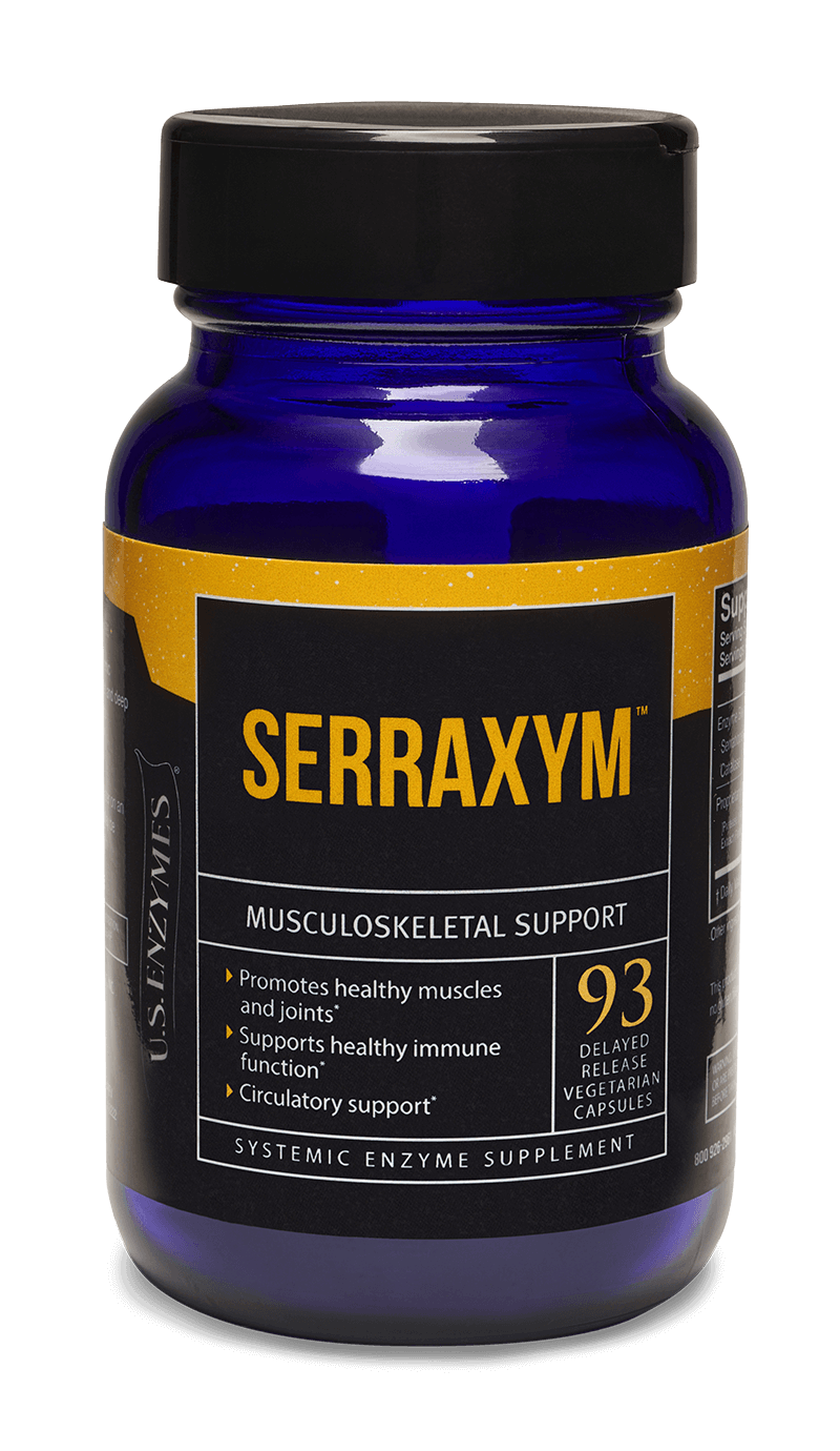 Master Supplements US Enzymes Serraxym 93 Caps for musculoskeletal support and healthy joint function.