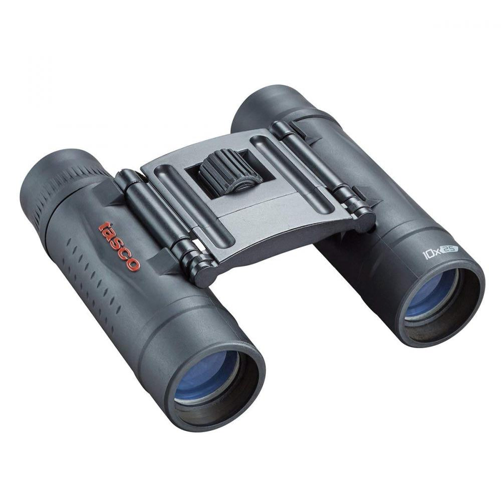 Tasco Essentials Roof Binoculars 10x25mm 6L Black MC Box Lightweight Travel