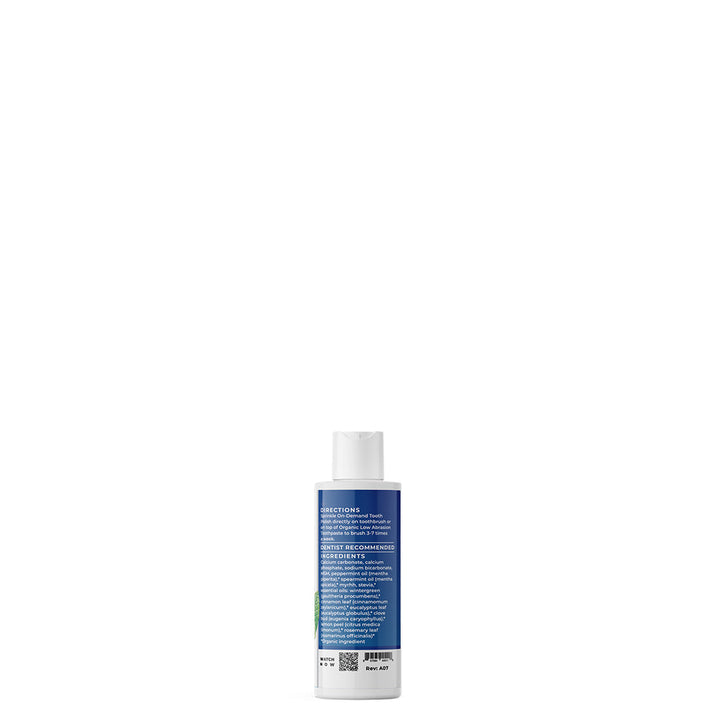 Essential Oxygen Tooth Polish 2 oz bottle for stain removal and fresh breath, featuring soothing peppermint flavor.