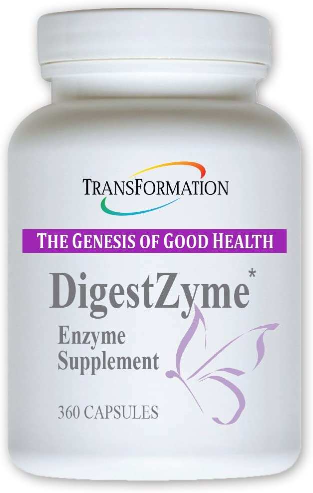 Transformation Enzymes DigestZyme 360 capsules enzyme supplement for digestive health.