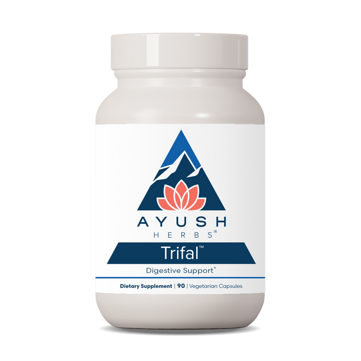 Ayush Herbs Trifal Digestive Support 90 Veg Caps, dietary supplement for digestive health.
