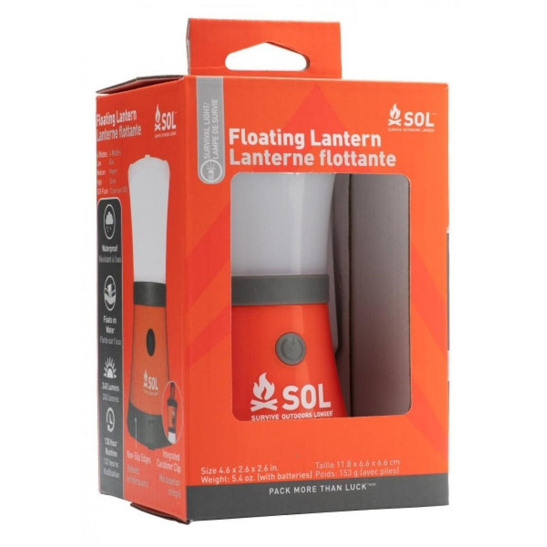 Survive Outdoors Longer Floating Lantern 240 Lumens Orange Rechargeable Light