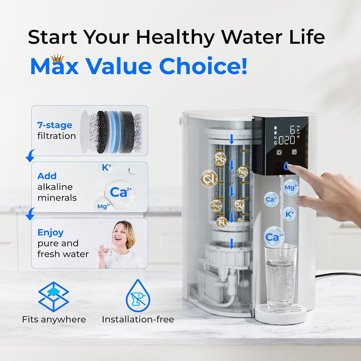 Waterdrop C1SL Alkaline Countertop Reverse Osmosis RO Water Filter System