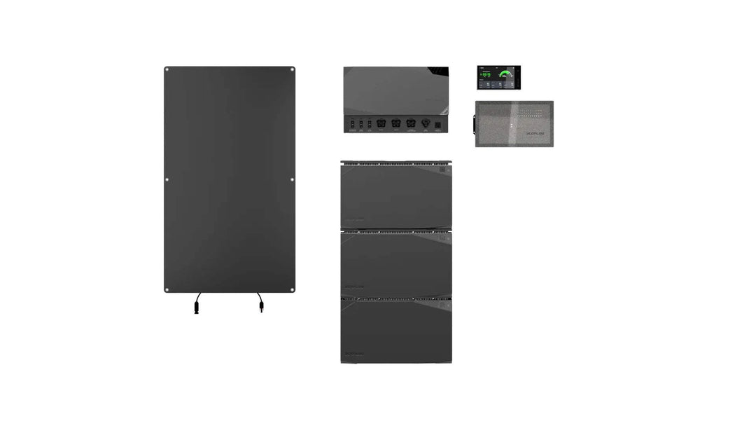 EcoFlow 10kWh Power Get Set Kit Ultimate Home and Adventure Energy Solution components including solar panel and station.