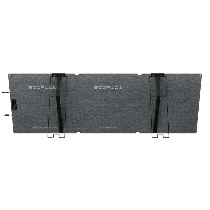 EcoFlow NextGen 160W Portable Solar Panel Adjustable Kickstand For Power Station, designed for outdoor charging.