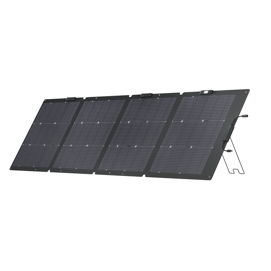 EcoFlow NextGen 220W Bifacial Solar Panel Waterproof Kit for Camping and RV, perfect for outdoor adventures.