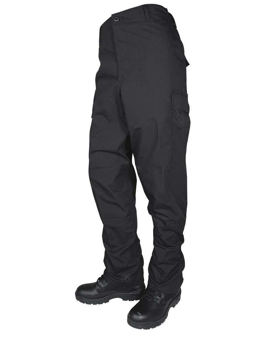 TruSpec BDU Basic Pants Black Small Ripstop Polyester Cotton Durable Fit 65 35
