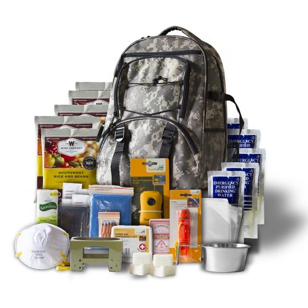 5 Day 1 Person 32 Servings Entrees &amp; Drinks Survival Back Pack (Camo)