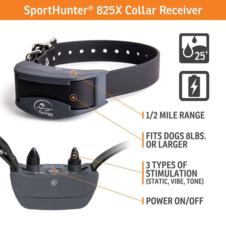 SportDOG Brand Sport 825X Dog Training Collar Remote System Tone And Vibration