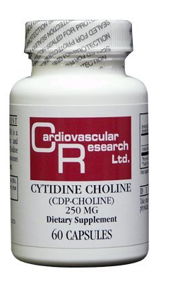Cardiovascular Research Cytidine Choline CDP-Choline 250 mg 60 Capsules dietary supplement bottle