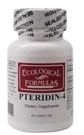 Ecological Formulas Bh4 Pteridin-4 dietary supplement bottle containing 60 capsules for body energy support.