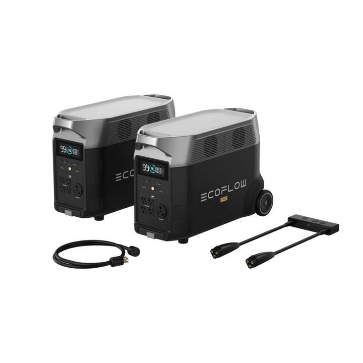 Qty 2 EcoFlow DELTA Pro Power Station + Double Voltage Hub for home and emergency backup usage.