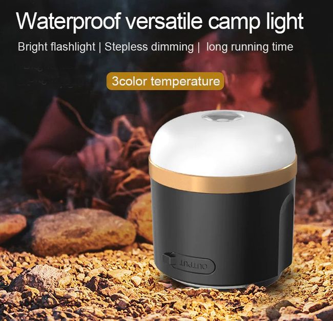 EcoFlow Camping Light Table Lamp Portable Magnetic Hangable Handheld, waterproof versatile camp light with stepless dimming.
