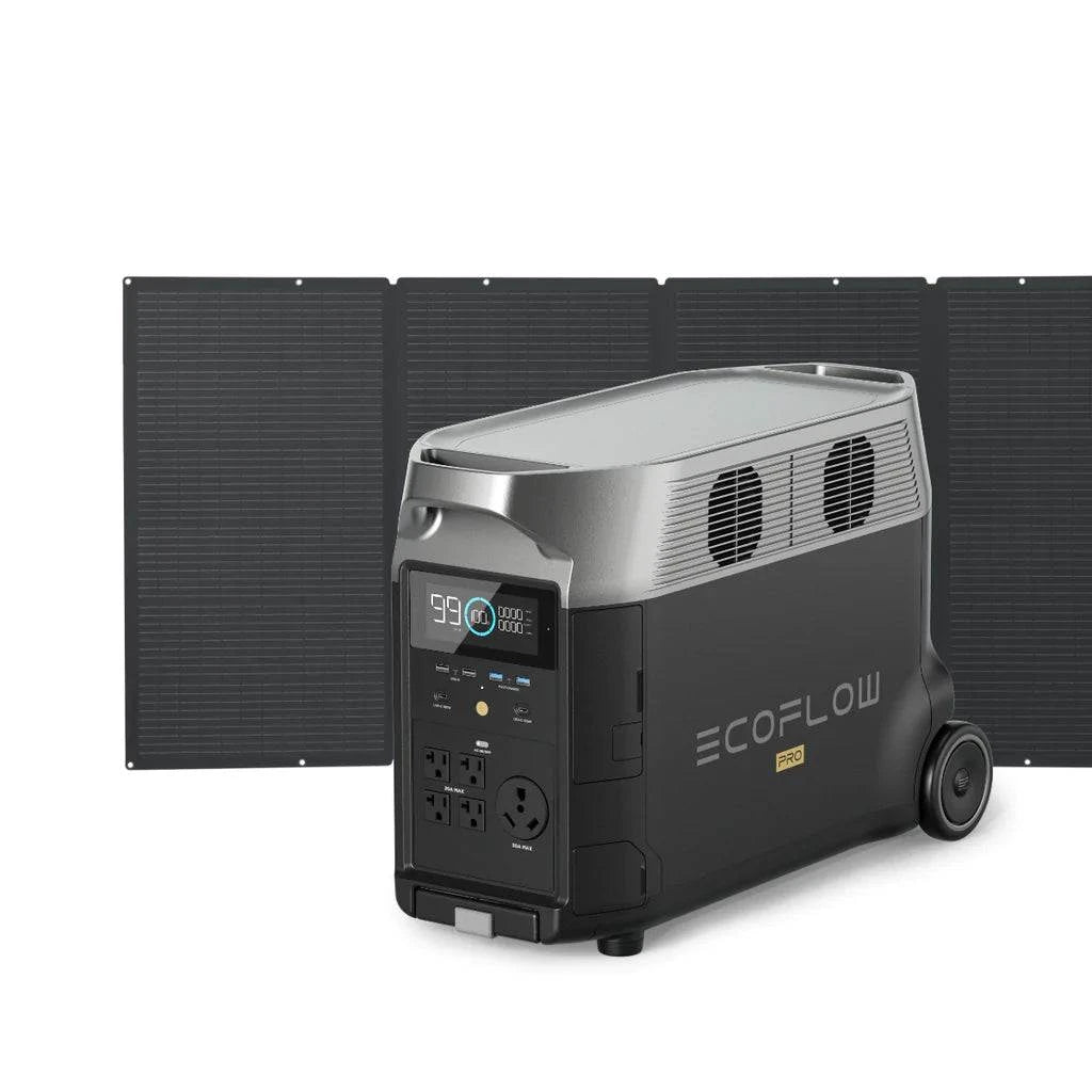 EcoFlow DELTA Pro Portable Power Station With One 400W Portable Solar Panel, ideal for safe island power solutions.