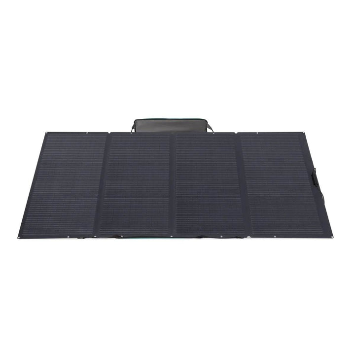 EcoFlow DELTA Pro Portable Power Station With Two 400W Portable Solar Panel laid flat for effective charging.