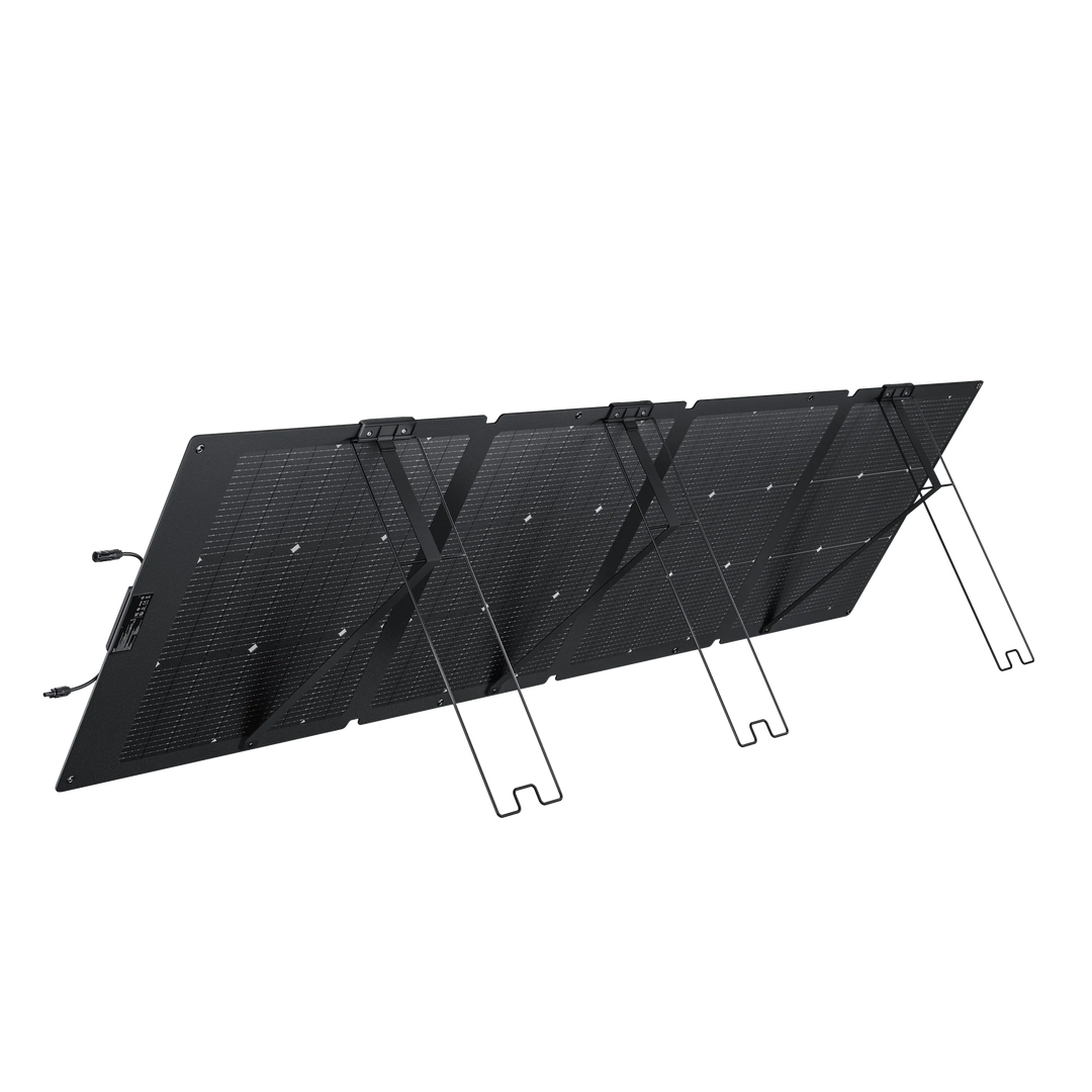 EcoFlow NextGen 220W Bifacial Solar Panel Waterproof Kit for Camping and RV with a sleek design.