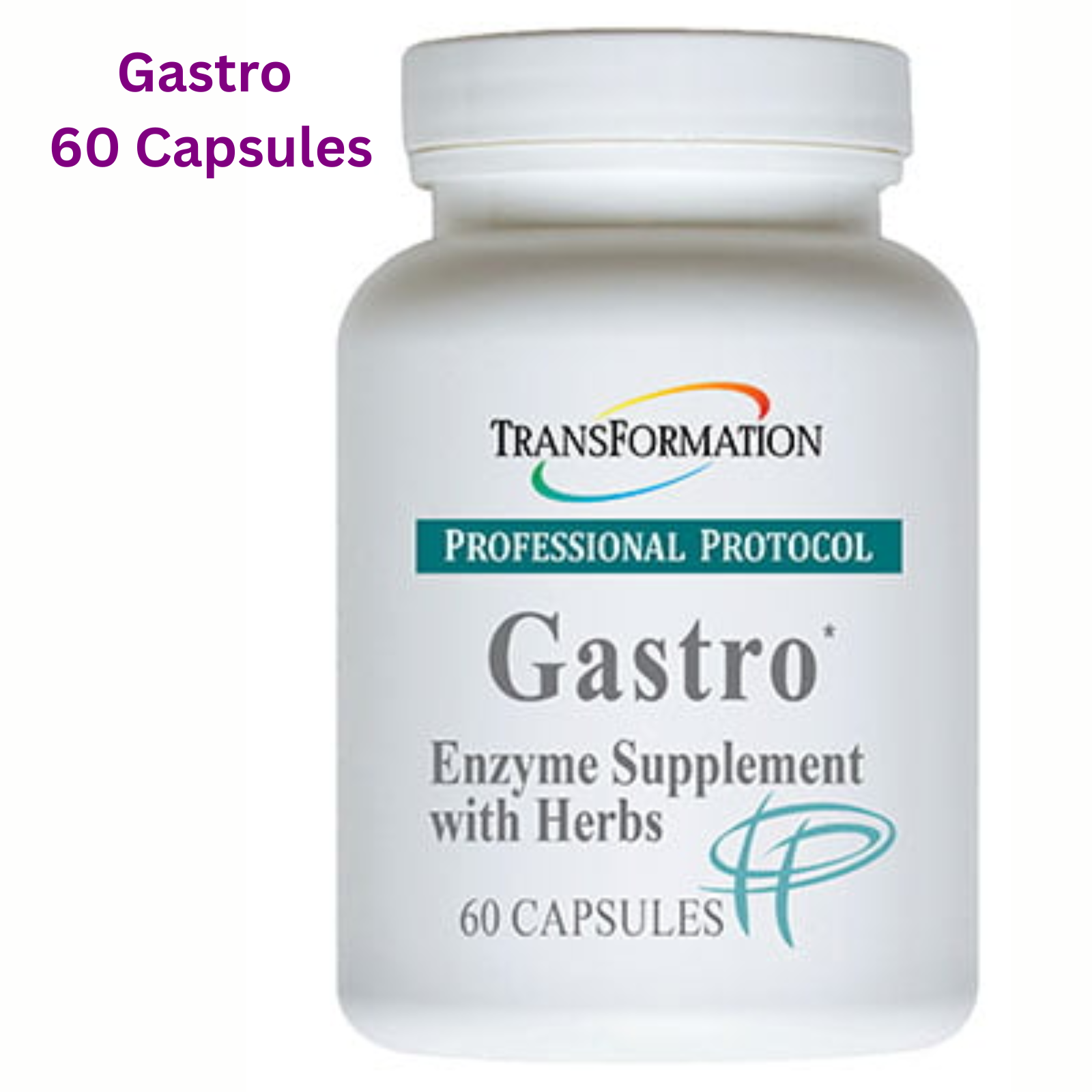 Transformation Enzymes Gastro Aids Digestive and Gut Health 60 Caps bottle with enzyme supplement