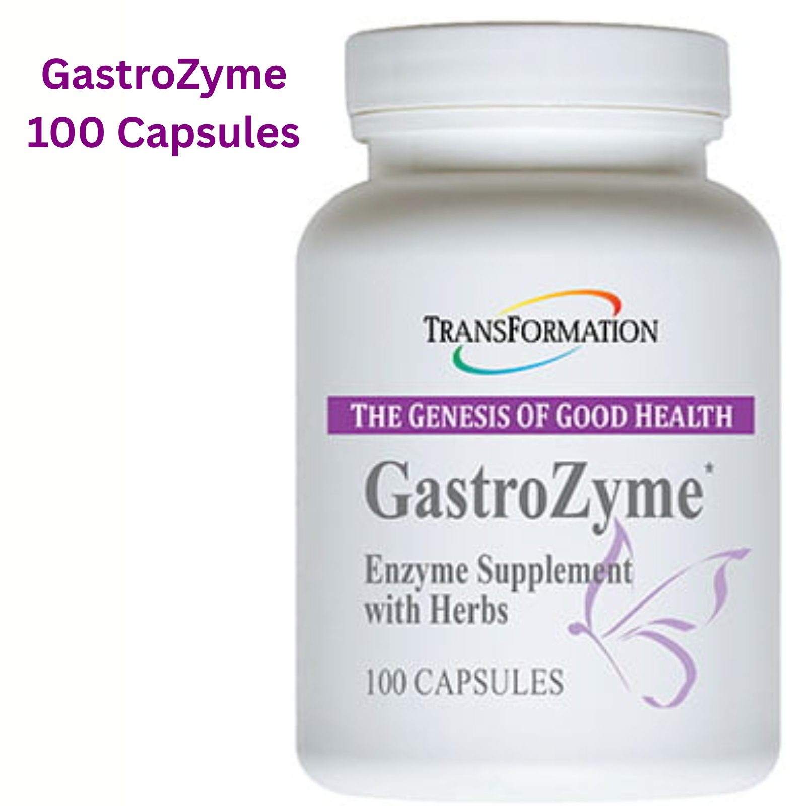 Transformation Enzymes GastroZyme 100 Capsules enzyme supplement for digestive health with herbs