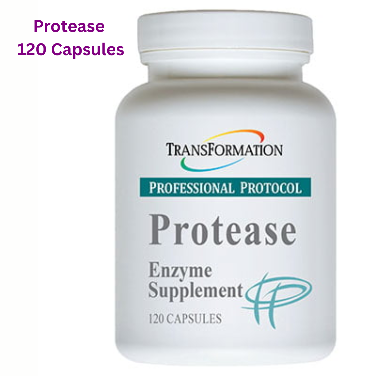 Transformation Enzymes Protease Blend Circulatory Health 120 Capsules enzyme supplement bottle image