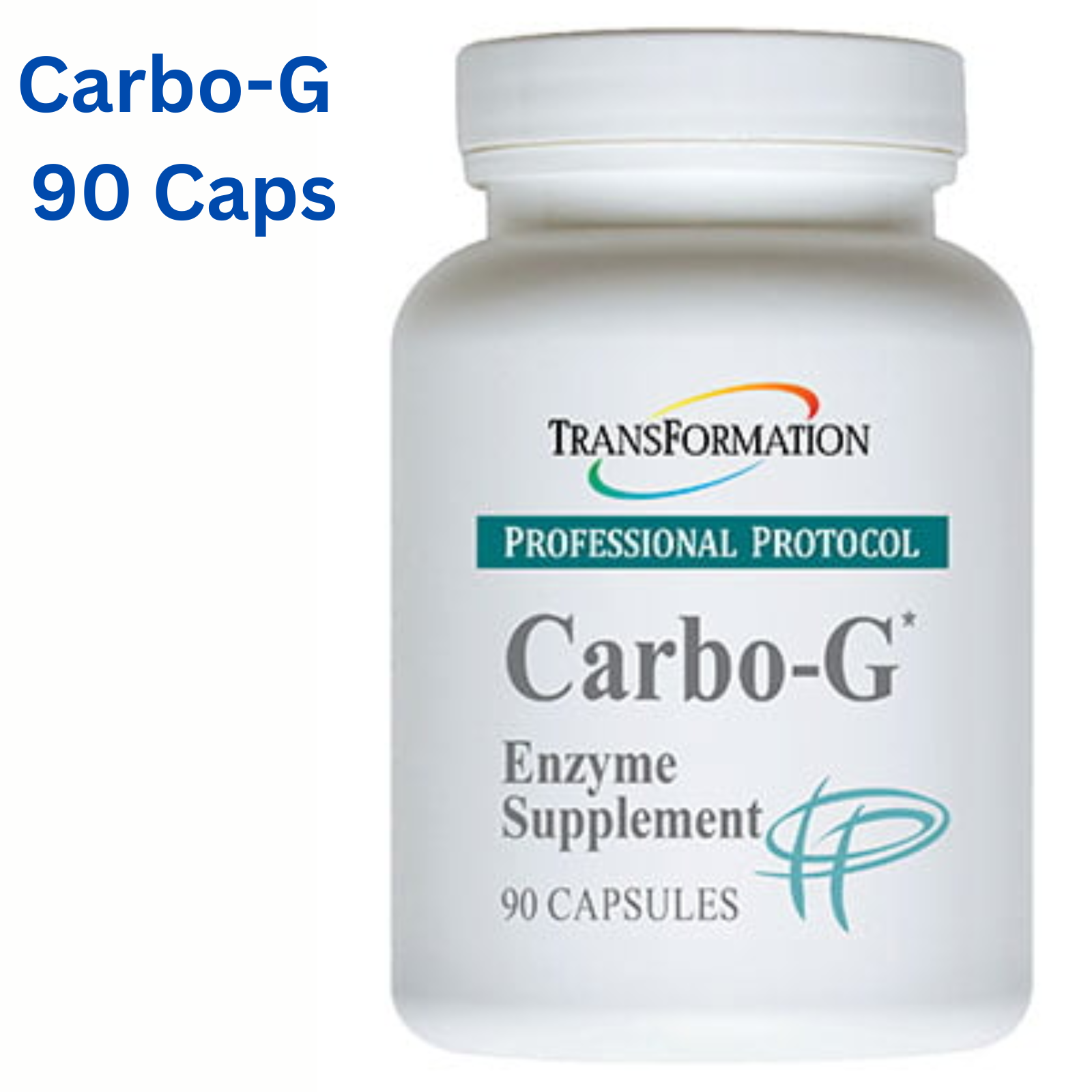 Transformation Enzymes Carbo G enzyme supplement 90 capsules for gluten and carb digestion support.