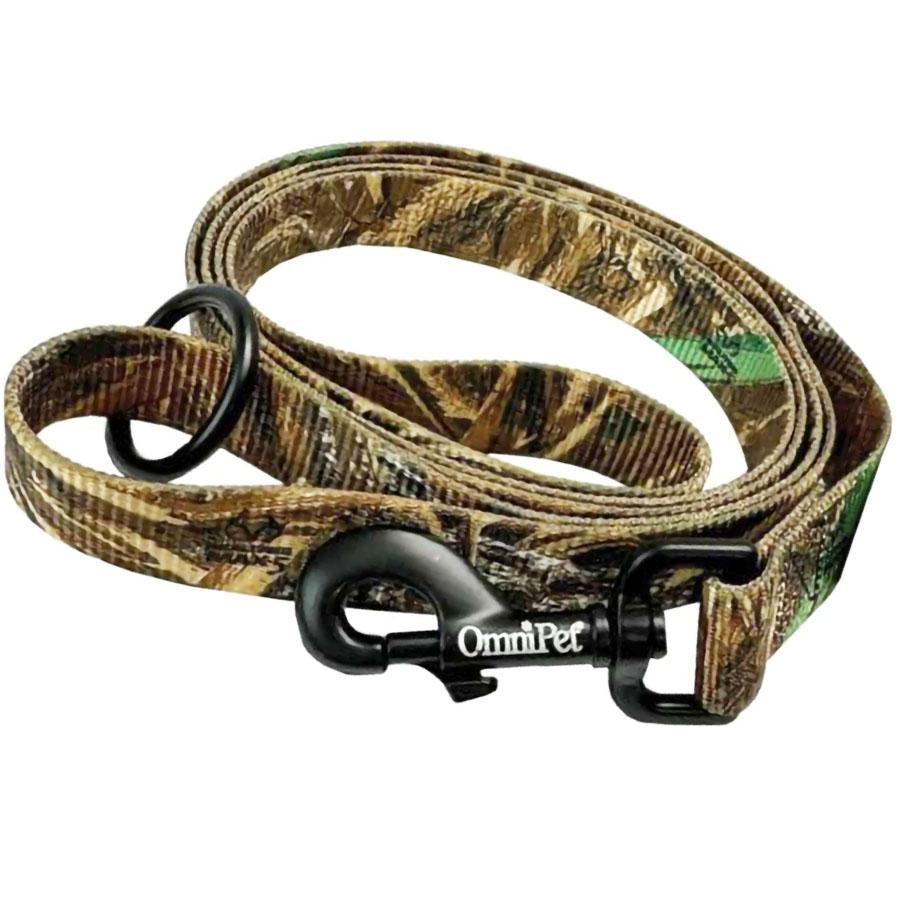 Omnipet Nylon Dog Lead 1" x 6ft Realtree Max 5 Camo Outdoor Walking Leash