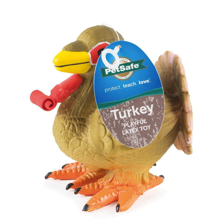 PetSafe Sportsmen Latex Meeze Turkey Dog Toy Interactive Dispensing Fun