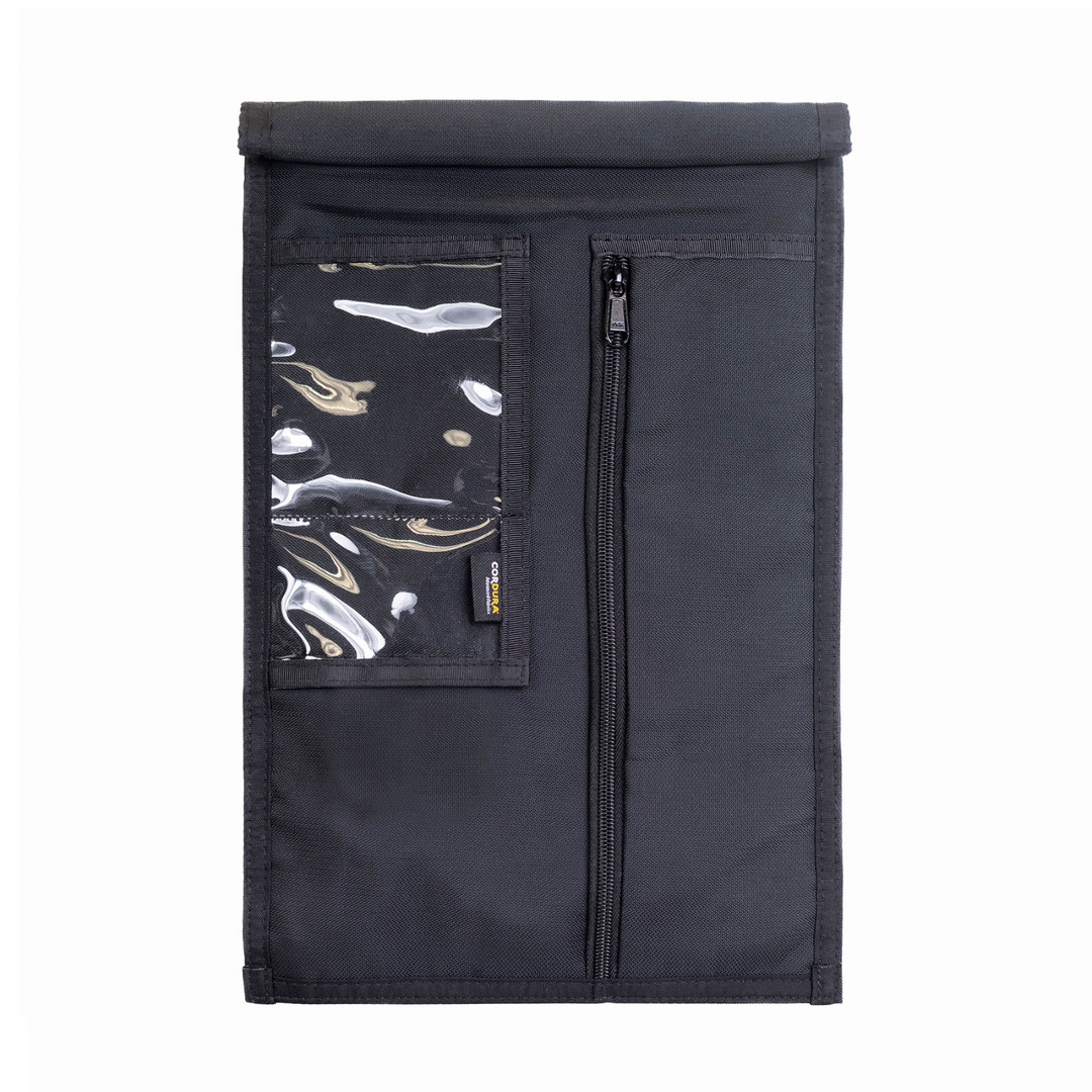 Faraday JACKET Pro Window Bag secure RF shielded storage for devices 16" x 10.5" with clear viewing pocket.