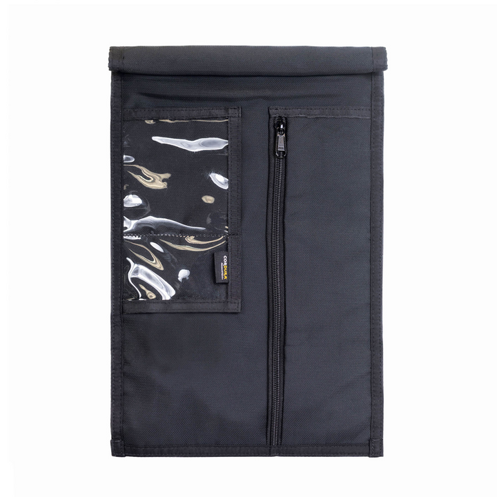 Faraday JACKET Pro Window Bag secure RF shielded storage for devices 16" x 10.5" with clear viewing pocket.