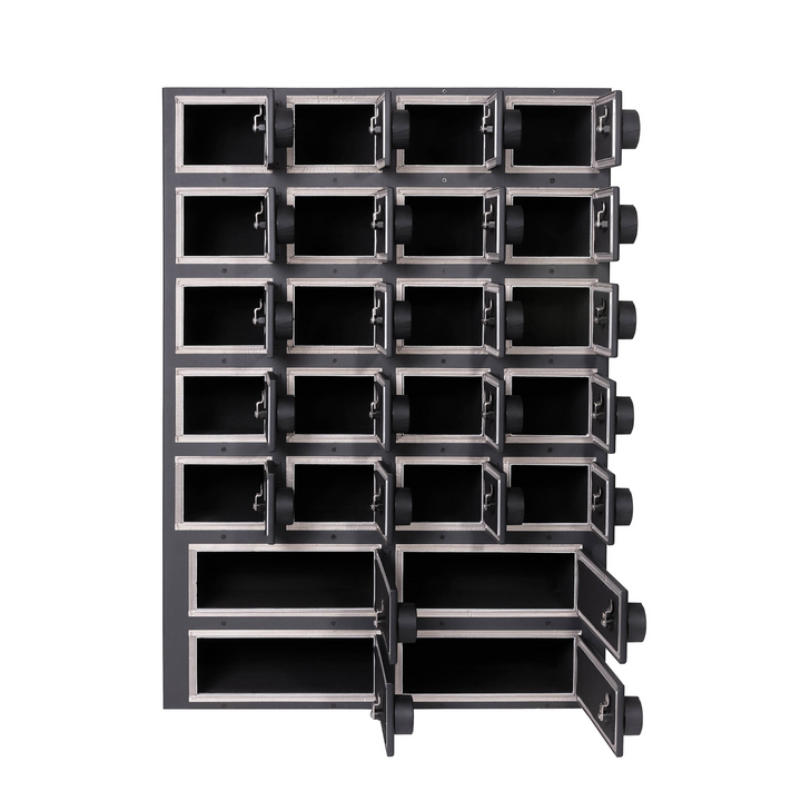 Faraday NEXUS Faraday Locker secure RF shielded storage box with multiple compartments for data protection.